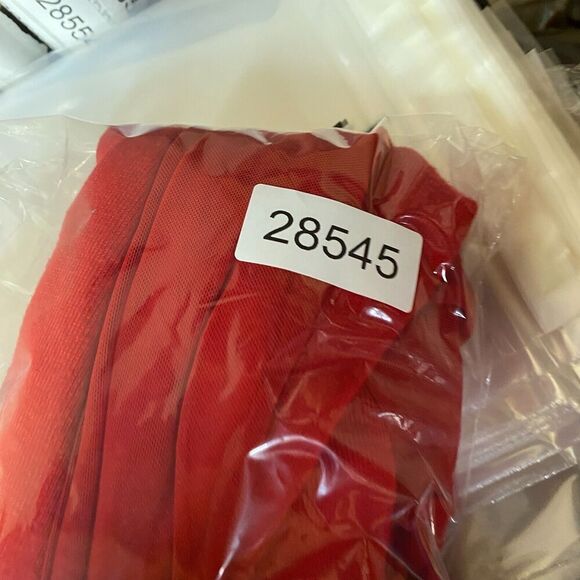 Unbranded Blouse Women M Medium Red Rhinestone Long Sleeve High Neck Pullover - Picture 7 of 7